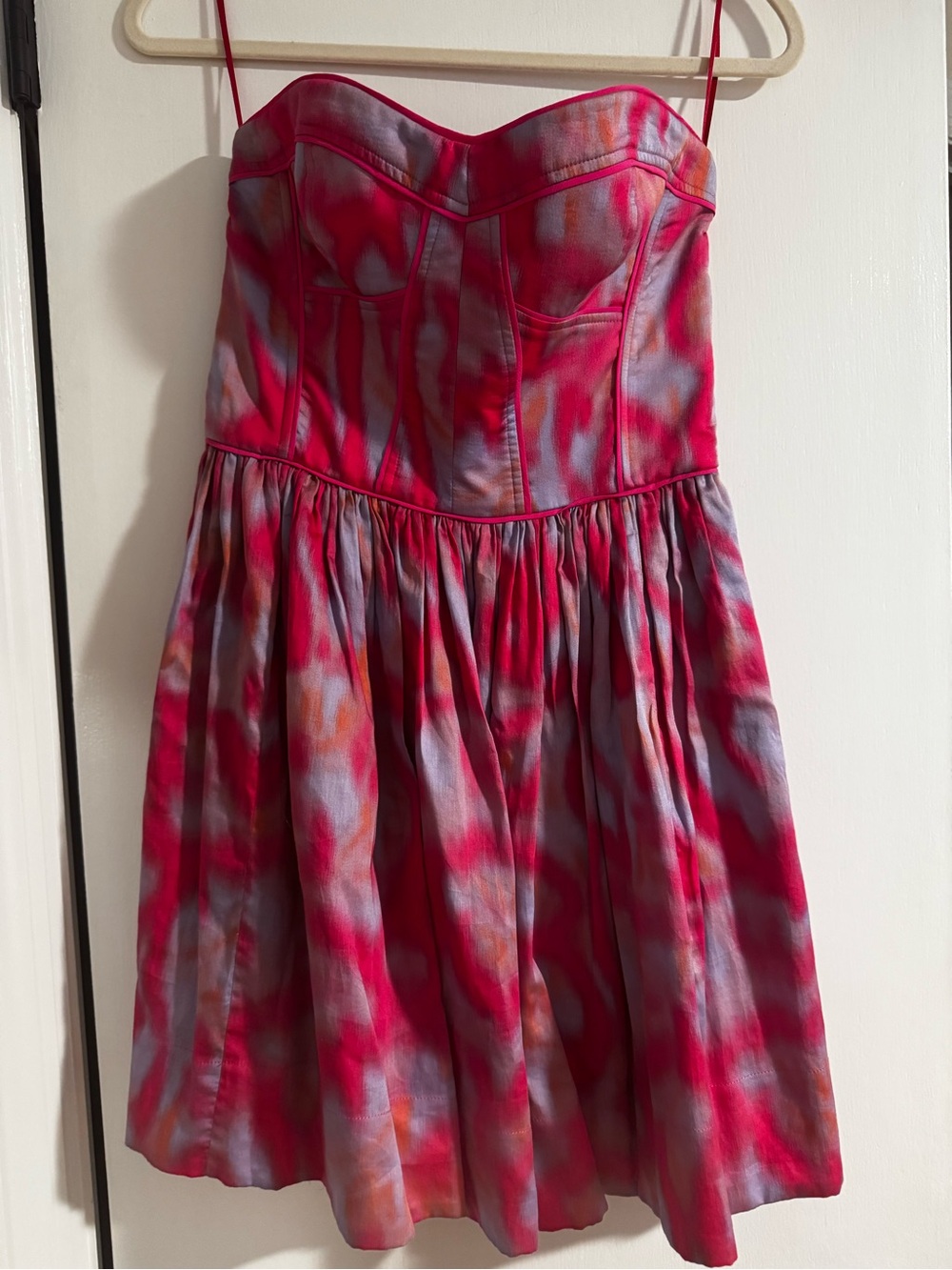 Rebecca Taylor Hot Pink Strap Dress Bodice Sz 6